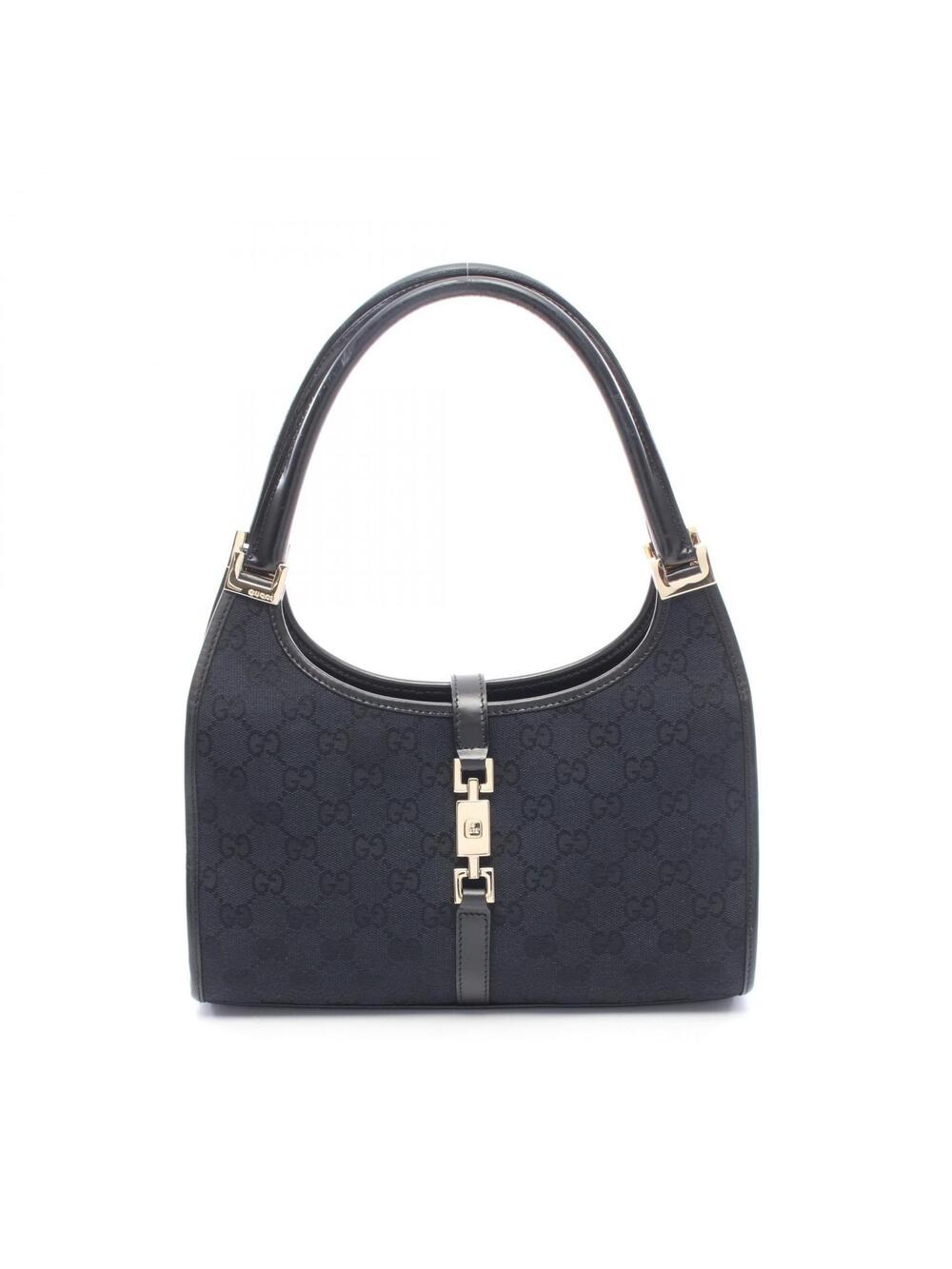Gucci Jackie Gg Canvas Handbag Leather #277968G10B